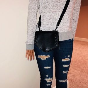 ISACCO Brand new Black stud leather bag